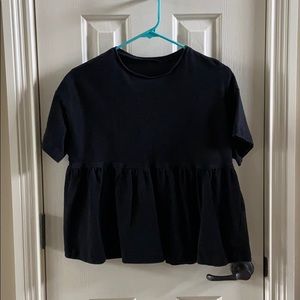 Black Peplum Top